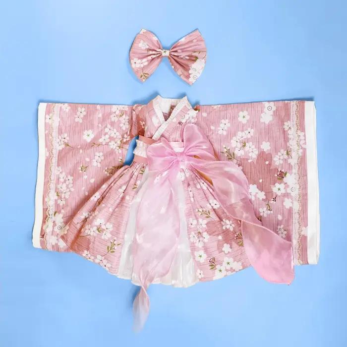 Robe en dentelle blanche avec kimono et chaussettes pour poupée fille SD DBS 62cm occasions spéciales anime