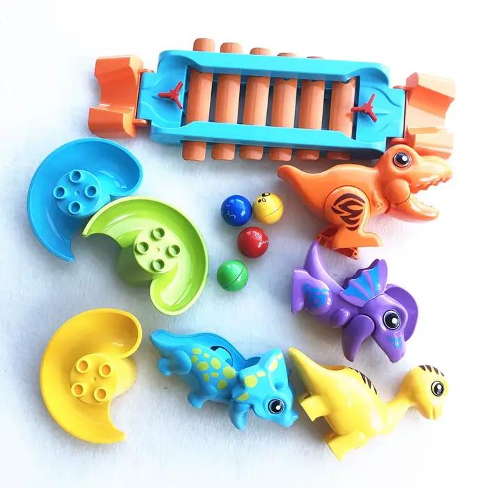 Grands blocs de construction en marbre piste de course partie de dinosaure compatible avec grande boule roulante en b occaions speciales enfants adultes jeux creation imaginative
