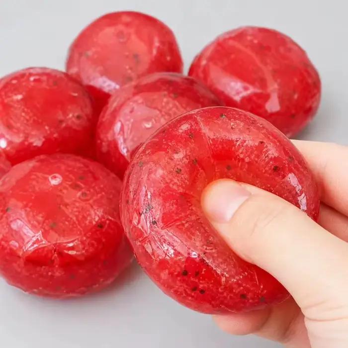 Jouet anti-stress souple et réaliste en forme de pastèque, à rebond lent, pour soulager le stress et l'ADHD, modèle de fruit réaliste, cadeau pour adulte