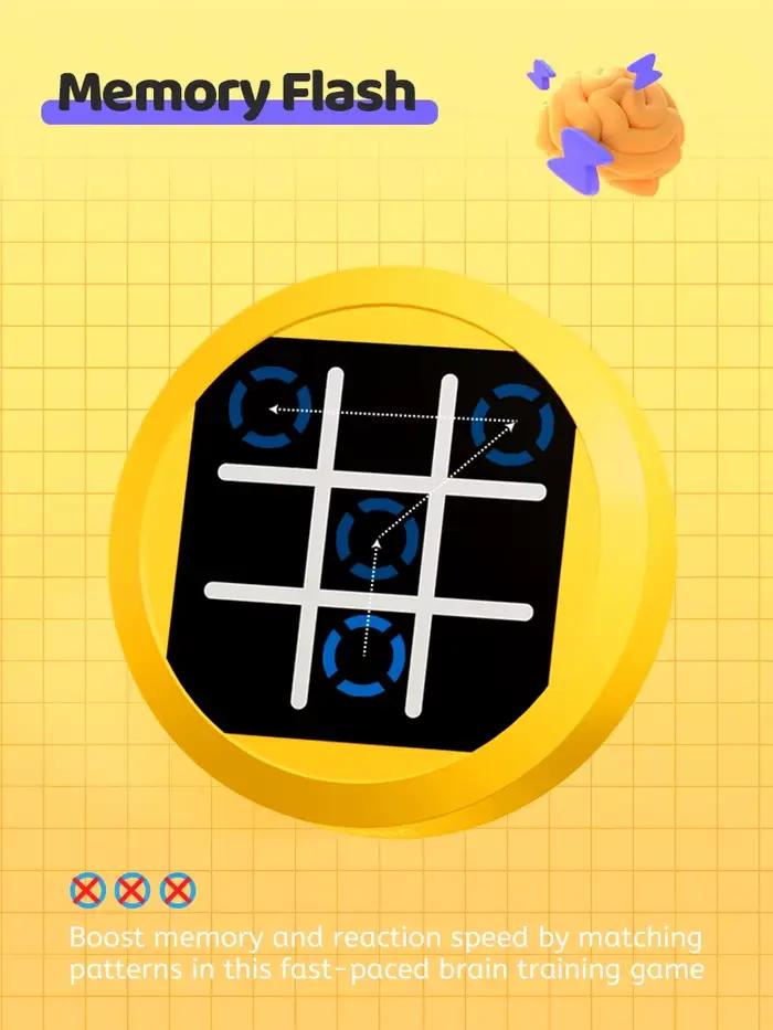Jeu de Tic Tac Toe 4-en-1 portable console de puzzle électronique pour enfants et adultes amusement familial occassions spéciales voyage déplacement