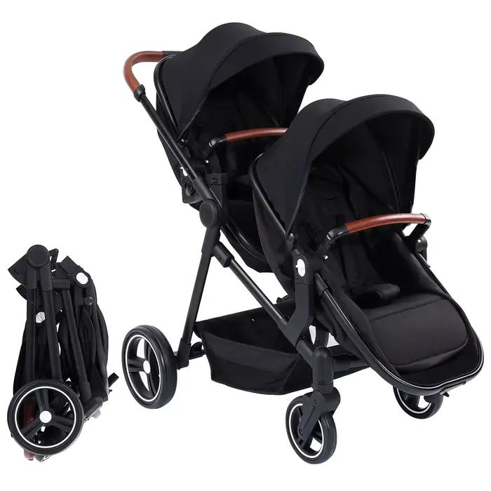 Poussette Double piste Tandem pour nourrissons et tout-petits