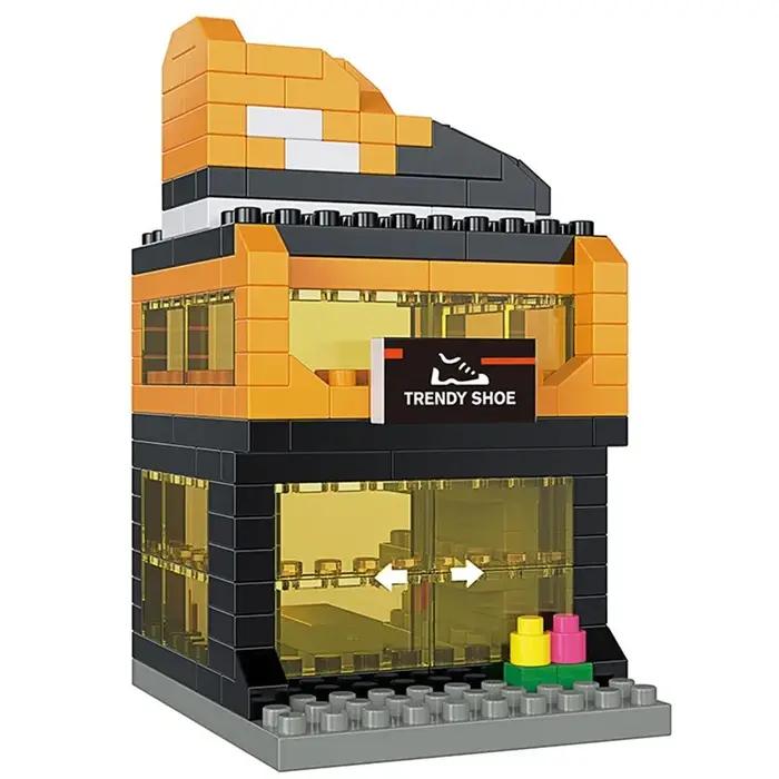 Blocs de construction mini magasin marché vue sur la rue architecture créative magasin de gâteaux jouet pour enfants occasions spéciales