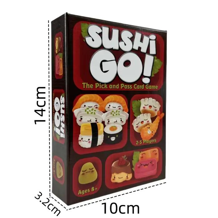 Jeu de cartes Sushi Go amusant pour réunions familiales et fêtes d'anniversaire, cadeau de vacances créatif, type de jeu de société, occassions spéciales pour les 14 ans et plus