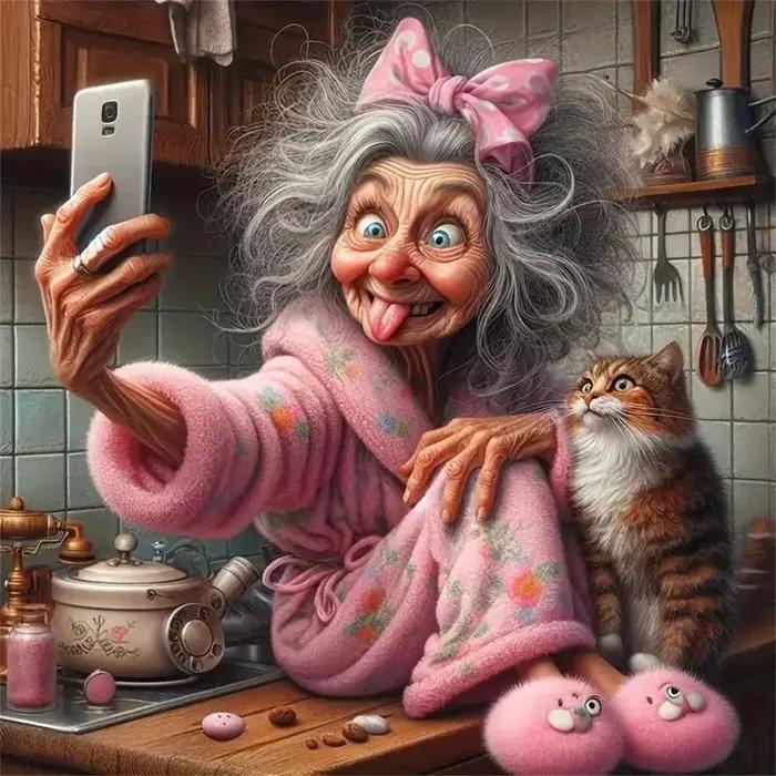 Puzzle de 500 pièces pour adultes, motif dessin animé femme âgée, puzzles en papier, décoration murale pour la maison, cadeau de festival