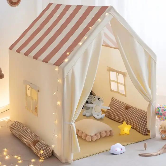 Tente de jeu intérieure et extérieure pour tout-petits blanche ou noire grande espace de jeu pour enfants refuge d'imagination pour les parties de jeu et les nuits d'observation des étoiles