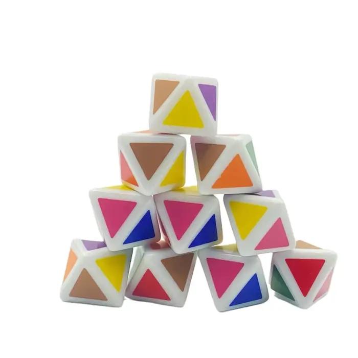 Jeu de Puzzle amusant, dés de couleur à 8 côtés, 10 pièces/ensemble