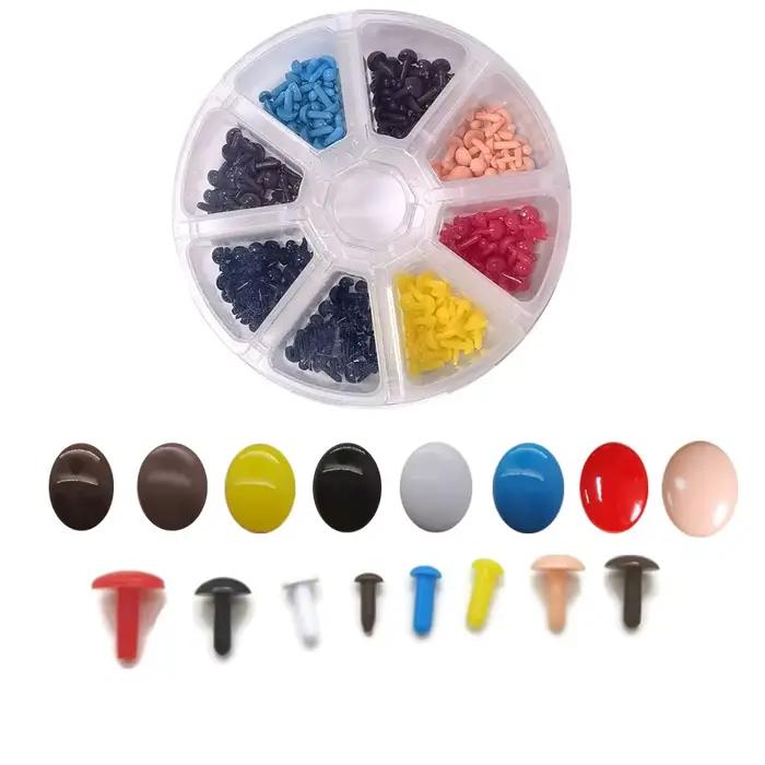 Yeux ovales amigurumi accessoires de poupées pour crocheter et coudre 320 pièces 8 couleurs 5 tailles non toxiques pour enfants occasions spéciales
