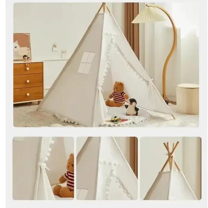 Wigwam tente de jeu pour enfants tente pliable intérieur extérieur tente enfant maison de jeu pour garçons filles occasions spéciales chambre de jeu imagination développement créatif