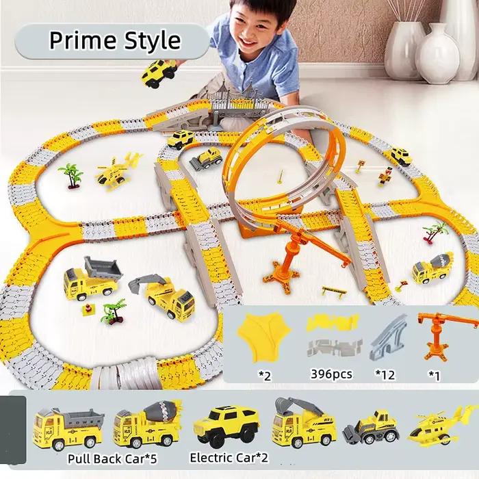 Ensemble de piste de voiture de course sur rail pour enfants
