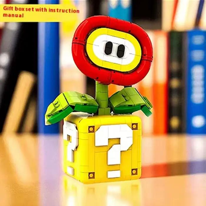 Nouveau 2025 MOC Mario Chomper plante modèle ajustement flamme fleur assemblé bloc de construction b