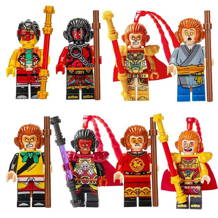 Blocs de construction de style chinois Nezha et compagnons poupées personnages histoires légendaires jouet imagination enfants occassions spéciales