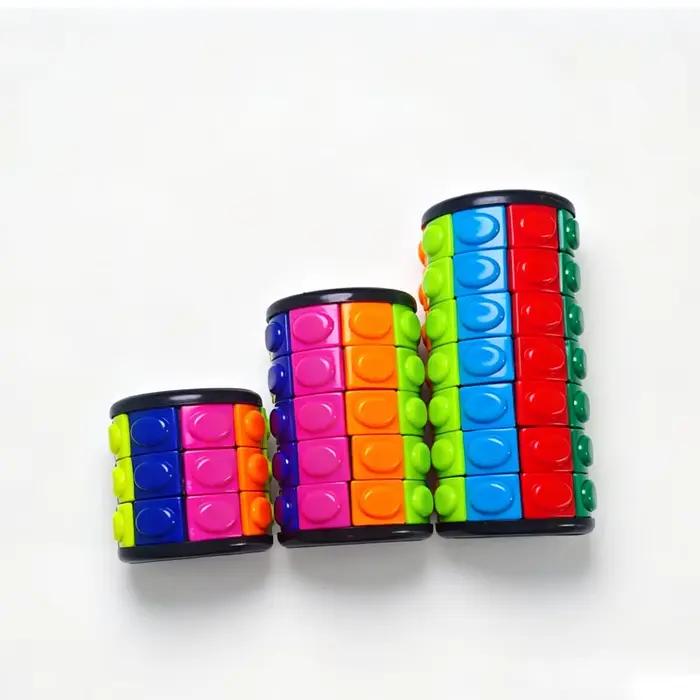 Jouet sensoriel anti-stress cylindre de puzzle rotatif coulissant 3/5/7 couches intelligence éducative pour enfants adultes occasions spéciales