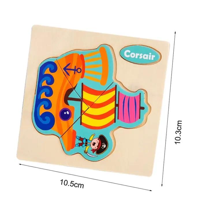 Puzzle 3D en bois pour enfants