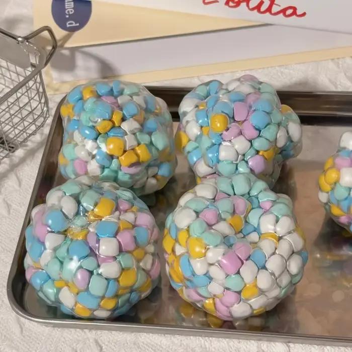 Boule anti-Stress Squishy Dopamine, jouets sensoriels pour adultes et enfants, jouets anti-anxiété,