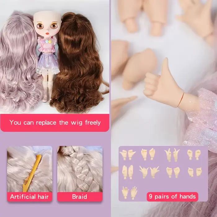 ICY DBS – poupée Blyth 1/6 BJD, corps articulé, peau blanche, visage mat, Combo spécial, jouet 30cm