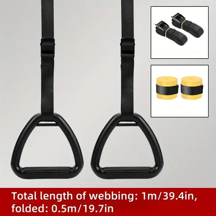 Ensemble d'anneaux de gymnastique avec sangles réglables de 1/2/3/4/5m pour l'entraînement au Suspension