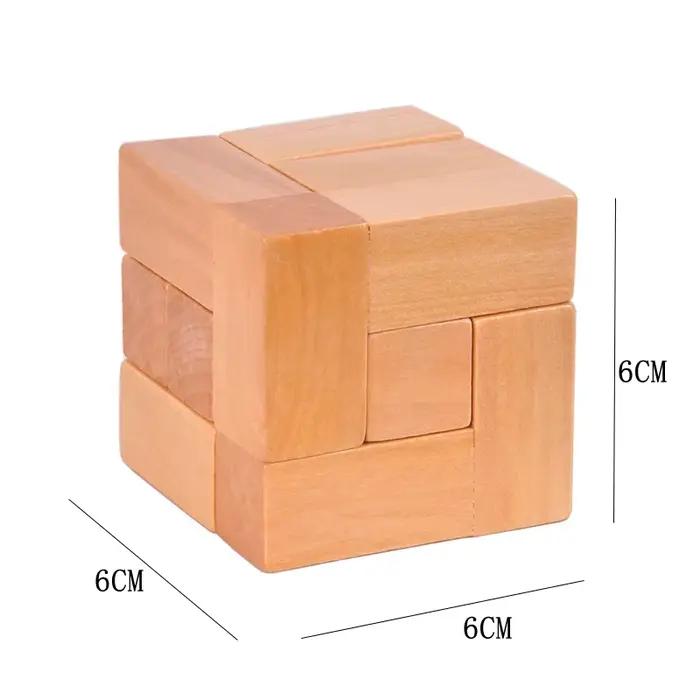 Puzzle 3D en bois bleu profond jeu de réflexion et logique pour adultes 14 ans et plus défi intellectuel élégant