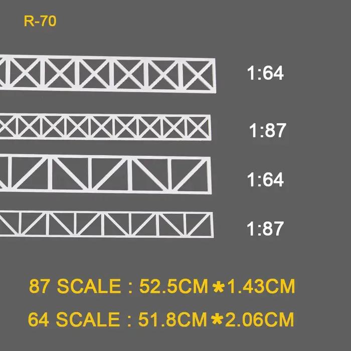 Modèle de pont en treillis architectural 1:87 pour construction miniature kits de bricolage en plastique ABS avec support pour scènes ferroviaires occasions spéciales