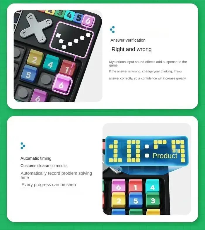 Jeu de puzzle électronique intelligent : Sudoku quatre ou six cases, entraînement à la pensée mathématique, jeux numériques