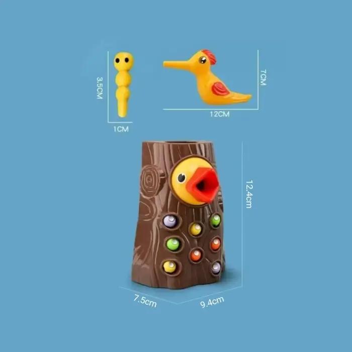 Jouets éducatifs Montessori : Jeu de attraper les vers en bois, jeux magnétiques pour tout-petits, développement du bébé, plateau d'activités, jouets de maisonnette