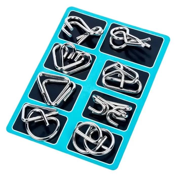 Ensemble de puzzle en fil métallique de 8 pièces