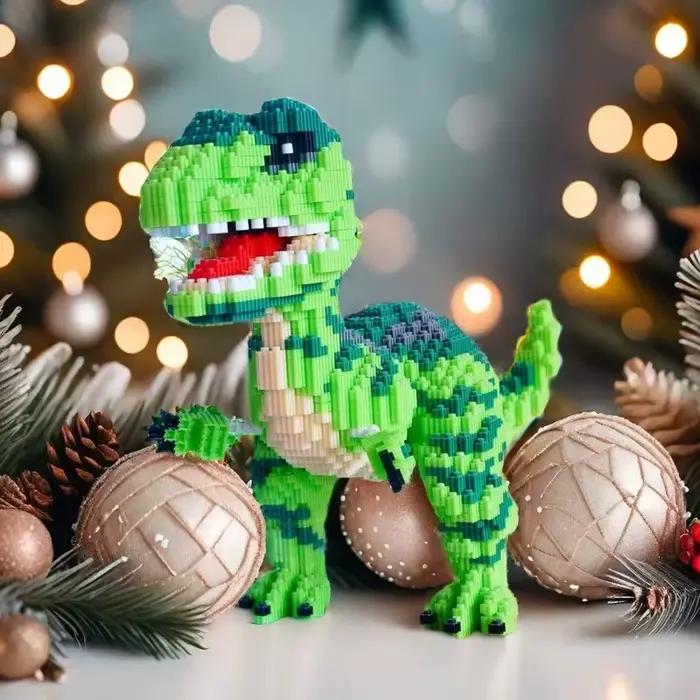 Ensemble de blocs de construction de dinosaures et d'animaux 4000