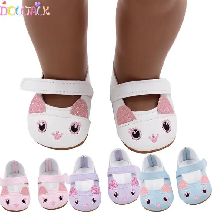 Chaussures à nœud de dessin animé mignon pour fille américaine, accessoires de vêtements au beurre,