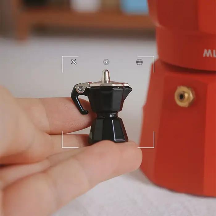 Maison de poupée Miniature, Simulation, Mini cafetière, ustensiles, modèle pour décoration de maison