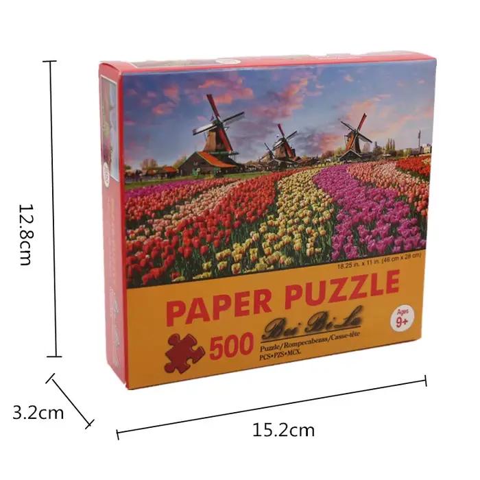 500 pièces Puzzle créatif diverses paysages assemblage photo adultes Anti-Stress Puzzles jouets pour enfants jeux cadeau