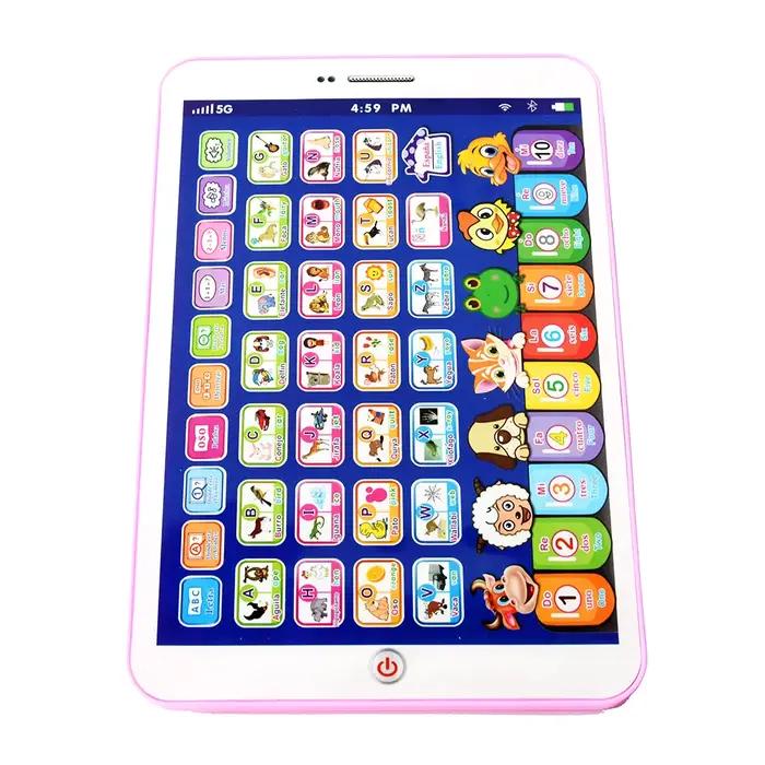 Tablette de l'alphabet espagnol pour enfant, lecture tactile, activation de l'ordinateur portable, j