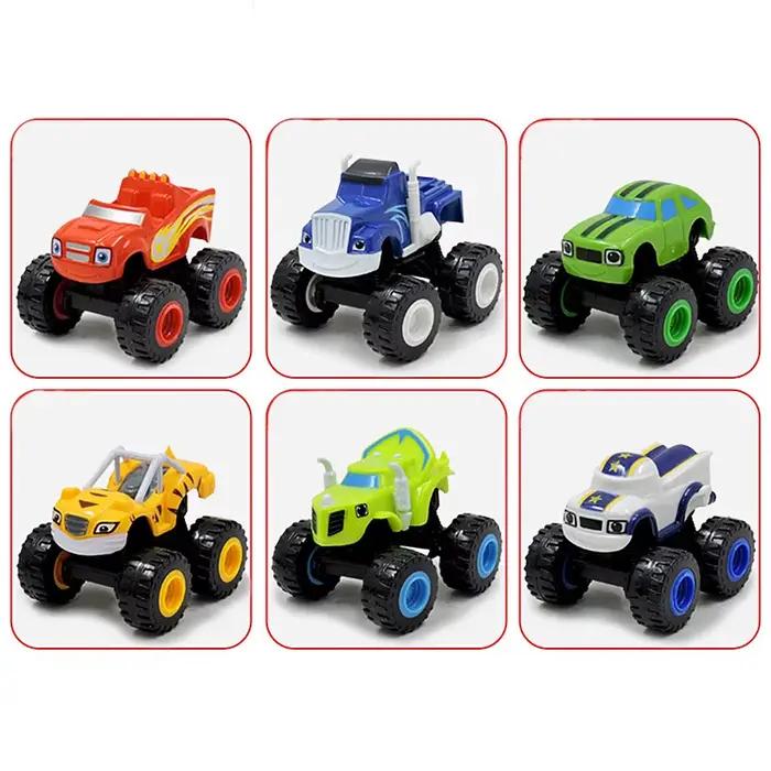 Jouets de voiture monstre flamme et Machine, camion broyeur russe, véhicules, figurine Blaze, jouet