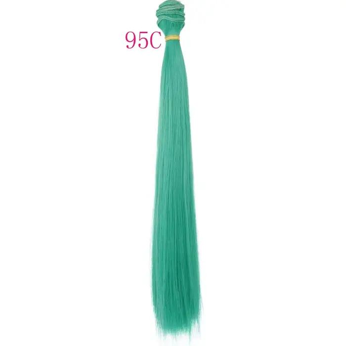 30 cm * 100 cm cheveux de poupée rose blanc vert bleu marron couleur orange jaune couleur droite BJD