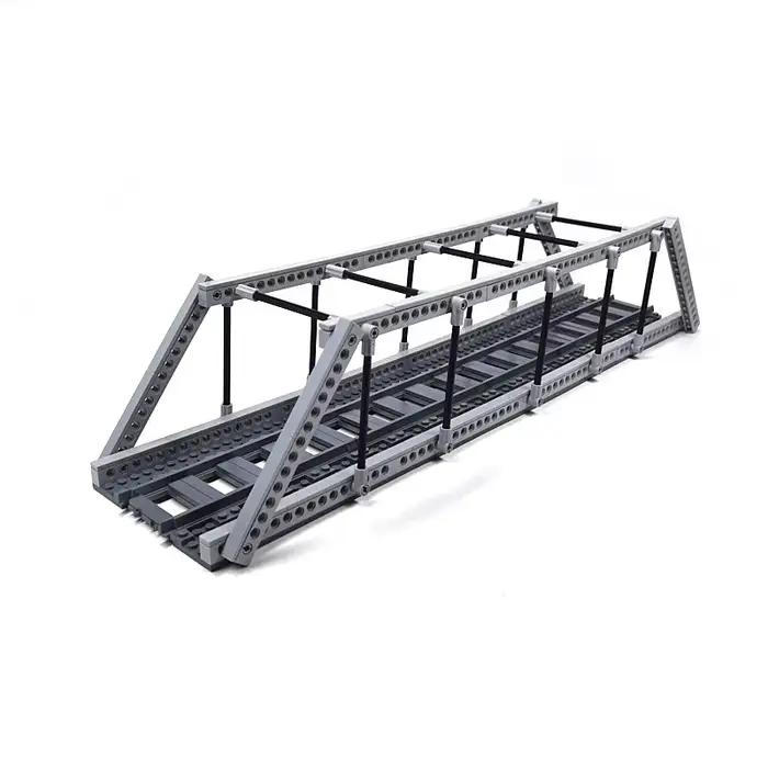 Blocs de construction voie de train urbain pont monocouche voie ferrée scène de bricolage accessoire