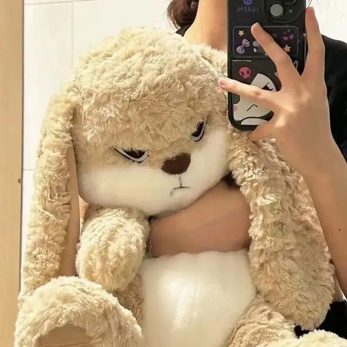 Lapin en peluche à longues oreilles, poupée en peluche nano, génie elfe, doux et mignon, animal de compagnie, cadeau d'anniversaire, décoration de chambre, pour enfants