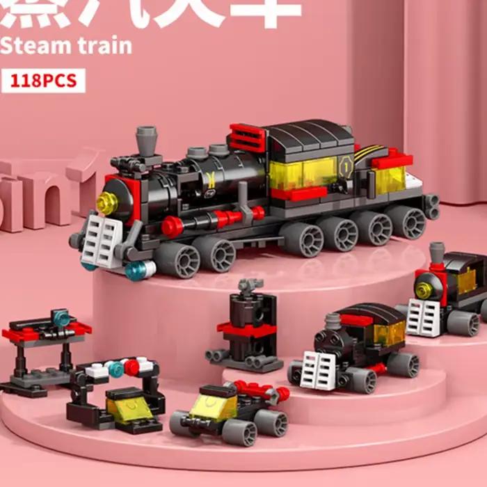 NOUVEAU Kit de construction 6-en-1 DIY : Train