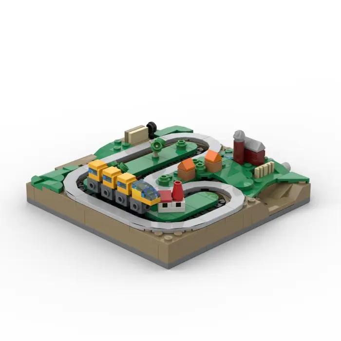 Ensemble de construction de ville miniature MOC City Street View blocs de construction de train manuels pour adultes et adolescents occasions spéciales