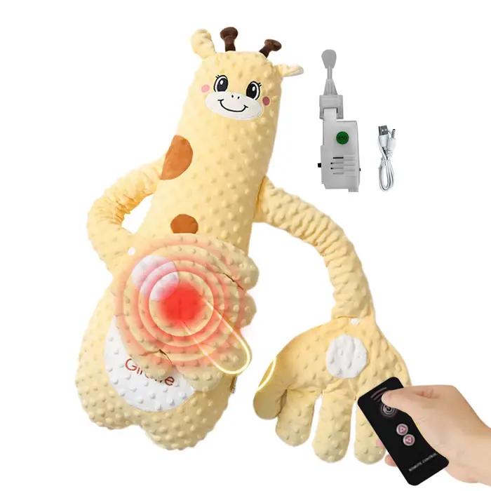Poupée de tapotement pour bébé avec oreillers électriques réglables et télécommande apaisante pour un sommeil serein et doux en bleu ou rouge