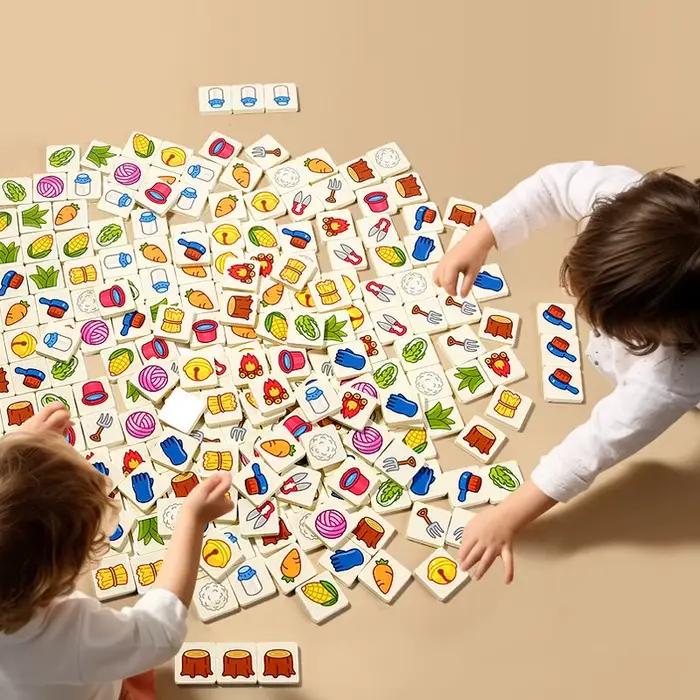 Puzzle La Moutonnette avec plateau en bois – Jeu de société éducatif d'apprentissage et d'association – Puzzle multijoueur pour l'éveil à la pensée et l'interaction familiale