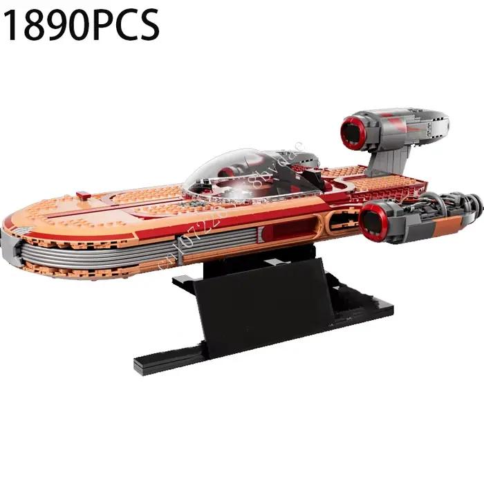 UCS Landspeeder guerre spatiale militaire MOC SpaceShip modèle de combat Puzzles personnalisés Architecture bricolage