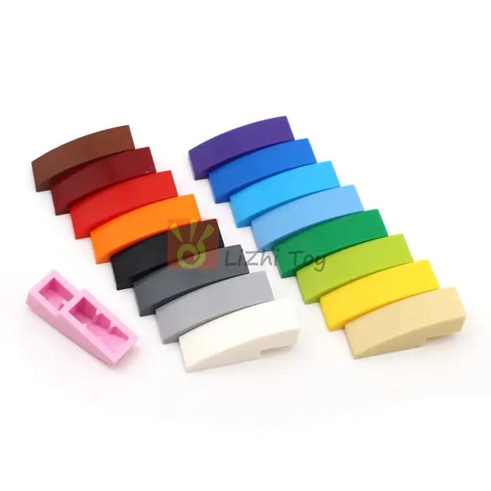 20 pièces MOC Compatible avec l'assemblage de particules 50950 pente incurvée 3x1 blocs de construction briques Puzzle