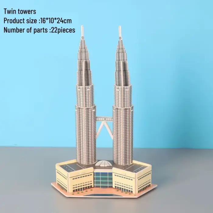 Puzzle 3D de construction de renommée mondiale