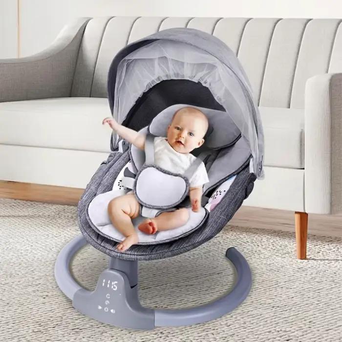 Berceau électrique pour bébé avec moustiquaire, chaise à bascule Portable pour bébé, Bluetooth, musi