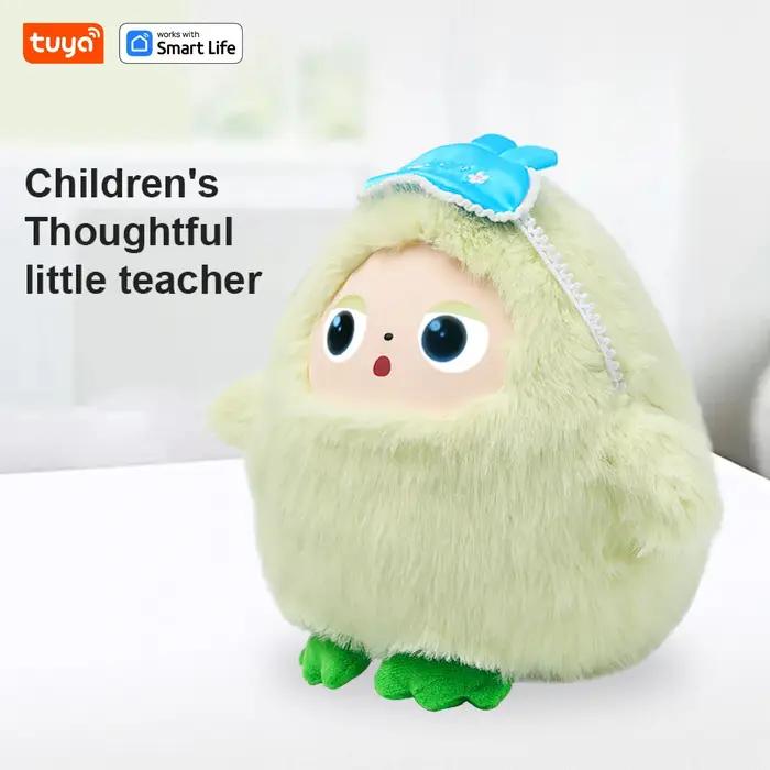 Robot en peluche intelligent Tuya AI, animal de compagnie électronique interactif vocal, jouet compagnon aux yeux LED dynamiques, rechargeable par USB, cadeau pour tous les âges
