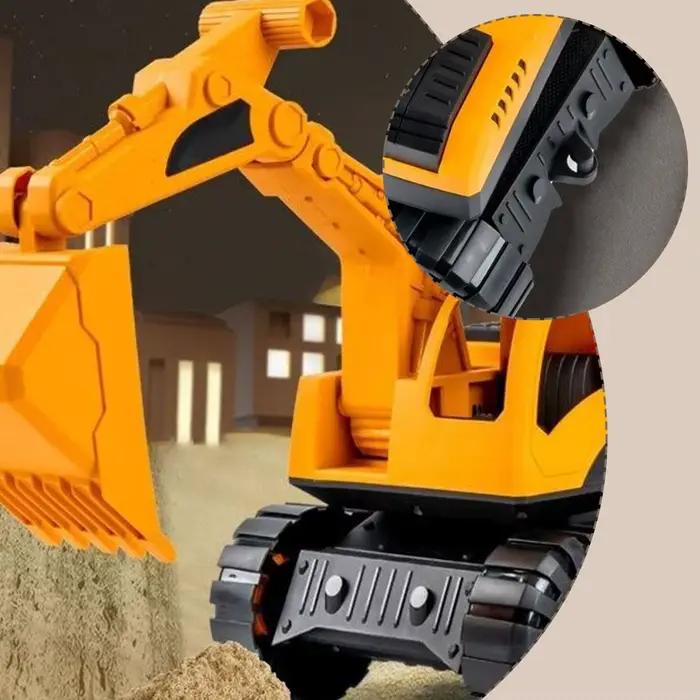 Ensemble de jouets de véhicules de chantier : Modèles d'excavatrice et de camion-benne