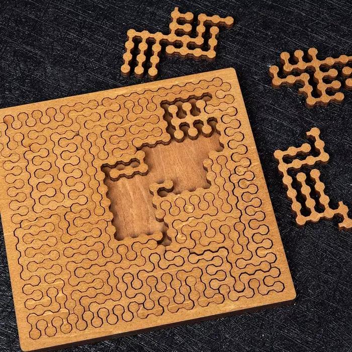 Puzzle Impossible en bois IQ pour adultes, casse-tête Impossible, casse-tête, dix niveaux de difficu
