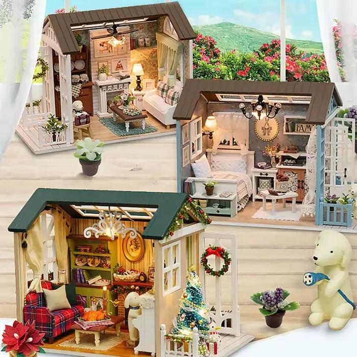 Kit de maison de poupée Miniature à assembler