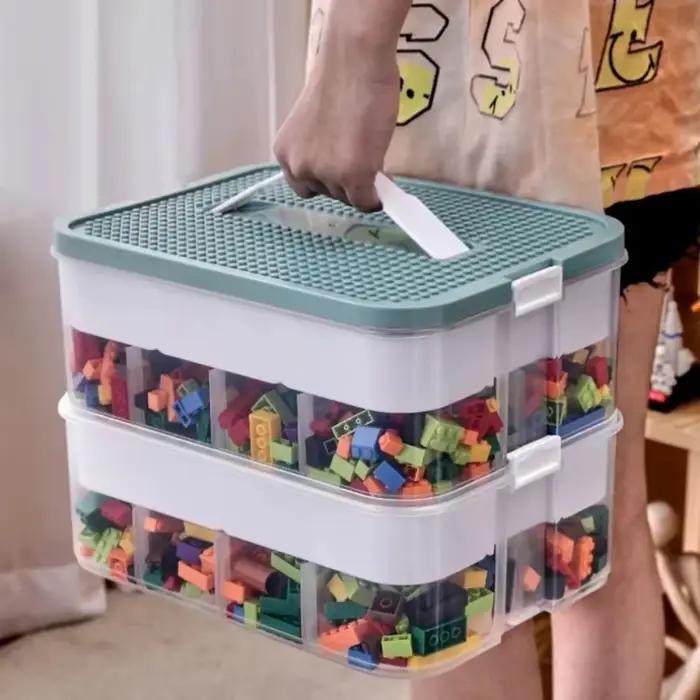 Boîte de rangement de blocs de construction pour enfants