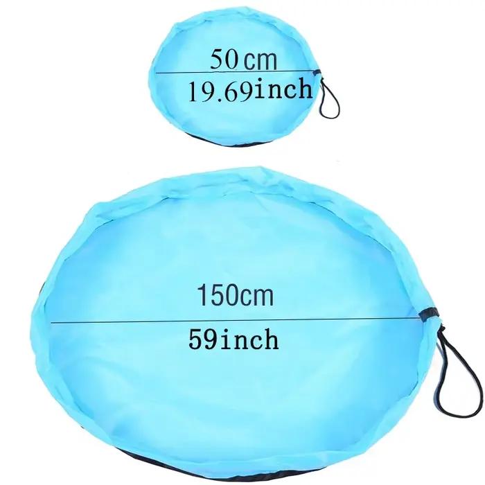 Sac de rangement de jouets Portable 1 pièce avec tapis de jeu, organisateur facile à nettoyer pour b