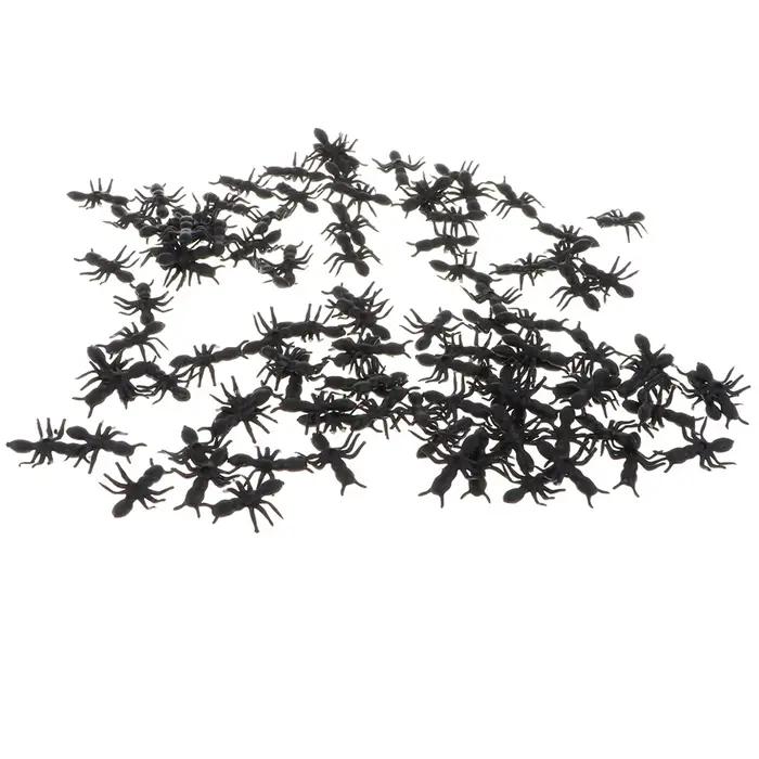 100 pièces en plastique couleur mixte réaliste fausses fourmis modèle Figure ensemble enfants jouet pour Halloween fête
