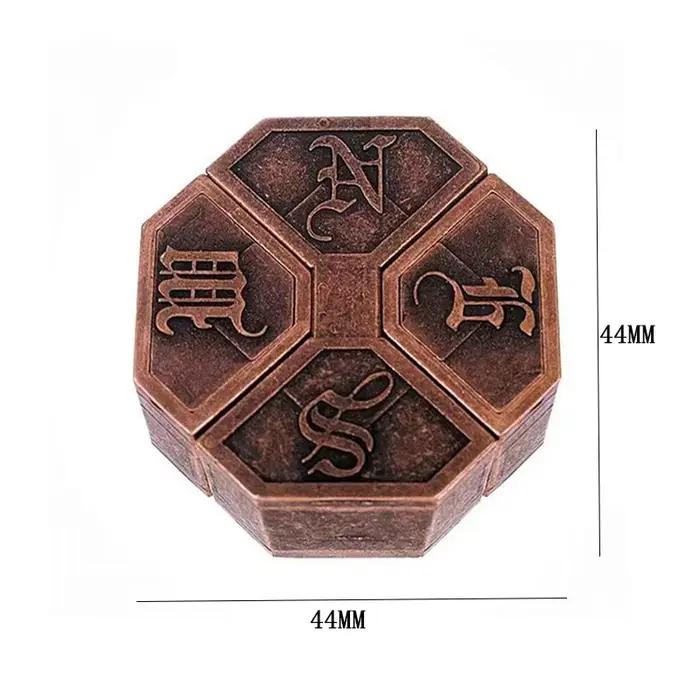 Bagua Lock Puzzle démêlage casse-tête en métal jouets éducatifs pour enfants adolescents IQ Test esp